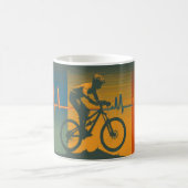 Retro-Mountainbiker-Herzschlag Kaffeetasse (Mittel)