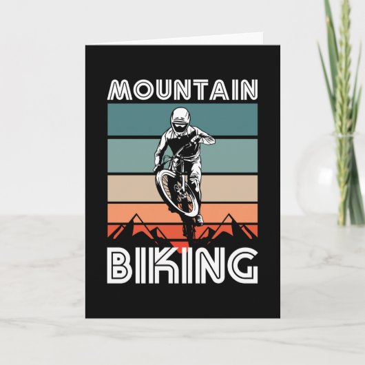 Retro Mountainbiking Geschenk für MTB-Fans Karte (Vorderseite)