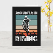 Retro Mountainbiking Geschenk für MTB-Fans Karte (Gelbe Blume)