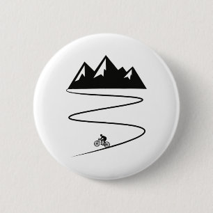 Retro-Mountainbiking Retro-Biker-Grafik Männer Fra Button