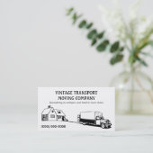 Retro Movers Business Card Visitenkarte (Stehend Vorderseite)