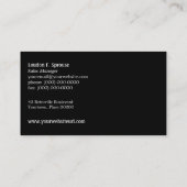 Retro Movers Business Card Visitenkarte (Rückseite)