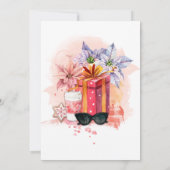 Retro Movie Christmas Bridal Brunch Einladung (Rückseite)