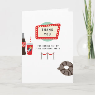 Retro Movie Night Geburtstagsparty Einladung