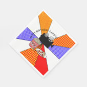 Retro Movie Night Geburtstagsparty Serviette (Ecke)