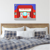 Retro Movie Theater gestylte Canvas Print Leinwanddruck (Insitu (Schlafzimmer))