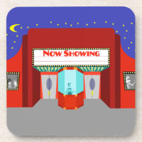 Retro Movie Theater Hard Plastic Untersetzer