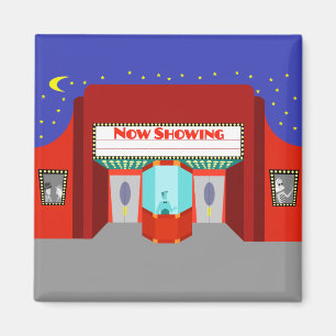 Retro Movie Theater Magnet