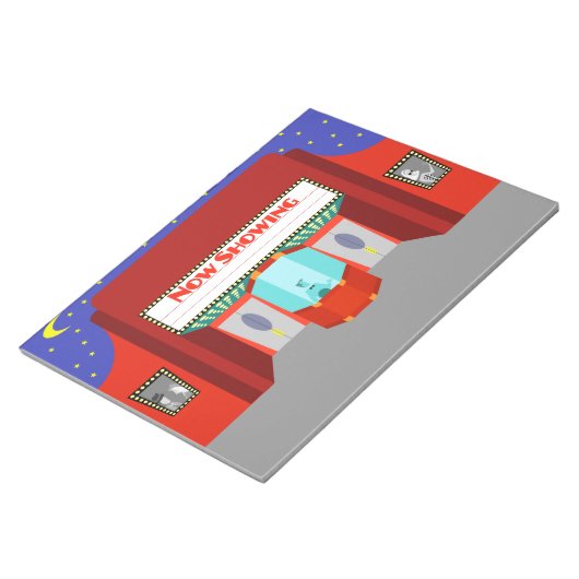 Retro Movie Theater Notepad Notizblock (angewinkelt)