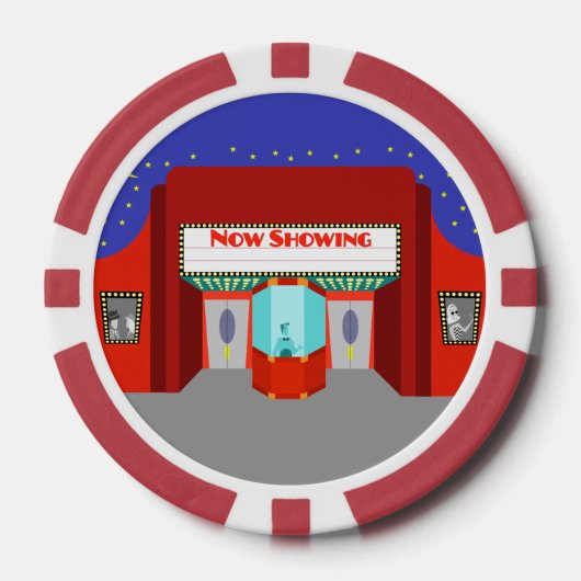 Retro Movie Theater Poker Chips (Vorderseite)