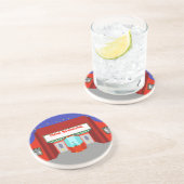 Retro Movie Theater Sandstone Untersetzer (Seite)