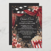 Retro Movie Ticket am beliebtesten Probe Abendesse Einladung (Vorne/Hinten)