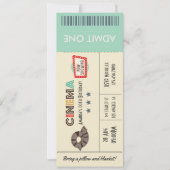 Retro Movie Ticket Geburtstagsparty Foto Einladung (Vorderseite)