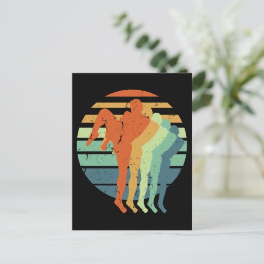 Retro Muay Thai Boxing Sports Kickboxing Boxer Fan Postkarte (Stehend Vorderseite)