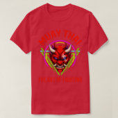 Retro Muay Thai Oni Demon Thai Boxing T-Shirt (Design vorne)