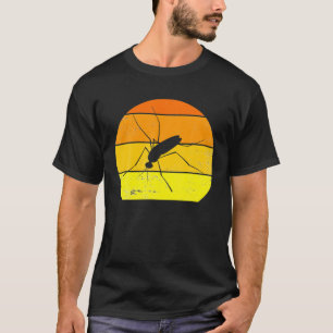 Retro-Mücke Vintage-Mücke Silhouette Mücke T-Shirt