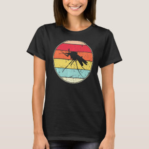Retro-Mücke Vintage-Mücke Silhouette Tier T-Shirt