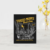 Retro Müde Mamas Buchklub Buchbar Buchtrovert Mot Karte (Gelbe Blume)