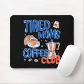 Retro Müde Mütter Kaffeeclub Lustiges Mütterleben Mousepad (Mit Mouse)