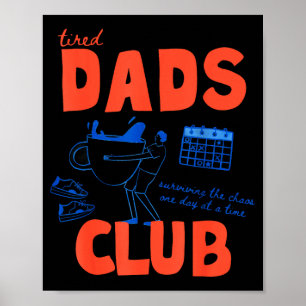 Retro müder Papa, alles Gute zum Vatertag, lustige Poster