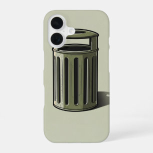 Retro-Mülleimer einfach iPhone 16 Hülle