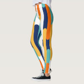 Retro Multi Color Block Holiday Muster Leggings (Links)
