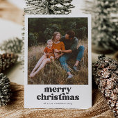 Retro Multi Foto Weihnachtskarte Feiertagskarte