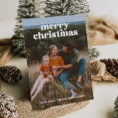 Retro Multi Foto Weihnachtskarte Feiertagskarte