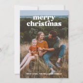 Retro Multi Foto Weihnachtskarte Feiertagskarte (Vorderseite)