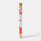 Retro Multi-Sport Silhouette Geometric Pattern iPhone 15 Hülle (Linke Seite)