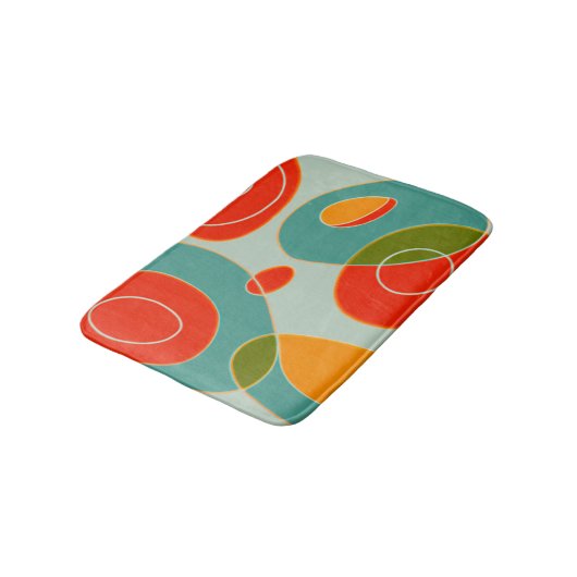 Retro Multicolor Badematte (Schrägansicht)