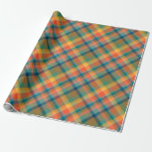 Retro Multicolor Cozy Plaid Pattern Christmas Cute Geschenkpapier (Ungerollt)