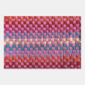 Retro Multicolor Potholder Design Geschenkpapier Set (Vorderseite 3)