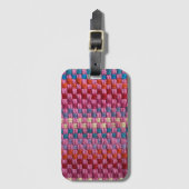 Retro Multicolor Potholder Karo Gepäckmarke Gepäckanhänger (Vorderseite Vertikal)
