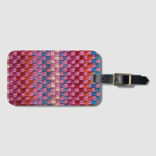 Retro Multicolor Potholder Karo Gepäckmarke Gepäckanhänger