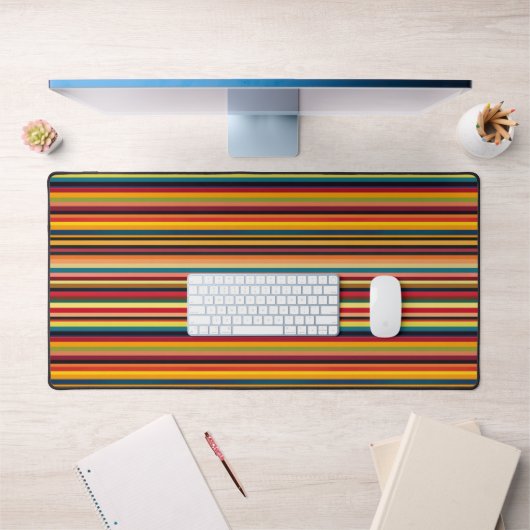 Retro Multicolour Stripe Modern Vintage Desk Mat Schreibtischunterlage (Büro 1)