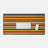 Retro Multicolour Stripe Modern Vintage Desk Mat Schreibtischunterlage (Tastatur & Maus)