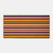 Retro Multicolour Stripe Modern Vintage Desk Mat Schreibtischunterlage (Vorderseite)