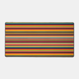 Retro Multicolour Stripe Modern Vintage Desk Mat Schreibtischunterlage