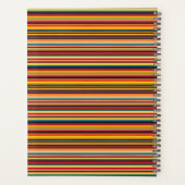 Retro Multicolour Stripe Modern Vintage Planner Planer (Rückseite)