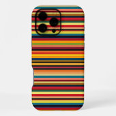 Retro Multicoloured Striped Print iPhone Case Hülle (Rückseite)