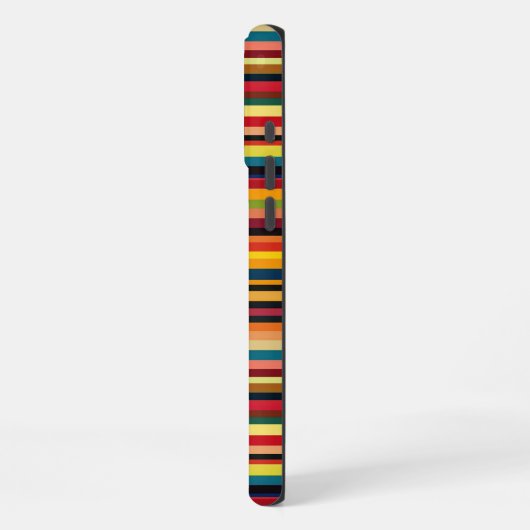 Retro Multicoloured Striped Print iPhone Case Hülle (Linke Seite)