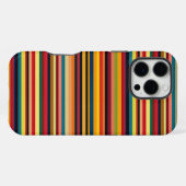 Retro Multicoloured Striped Print iPhone Case Hülle (Rückseite (Horizontal))