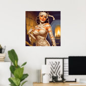 Retro-Mumie Pin-up Poster (Heimbüro)