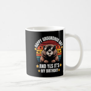 Retro-Murmeltier-Singles-Birthday-Happy-Murmeltier Kaffeetasse