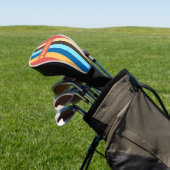 Retro Murmur Pin gestreift mit Namen Golf Headcover (In SItu)