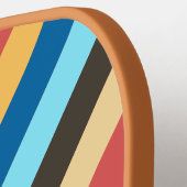 Retro Murmur Streifen mit Namen Pickleball Schläger (Linke Seite)