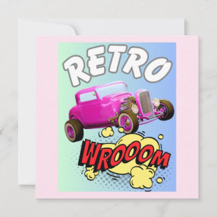 Retro Muscle Car Einladung