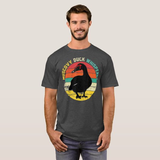 Retro Muscovy Duck Whisperer Funny Bauer Duck T-Shirt (Vorne ganz)