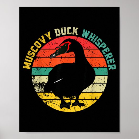 Retro Muscovy Duck Whisperer Funny Farmer Muscovy  Poster (Vorne)